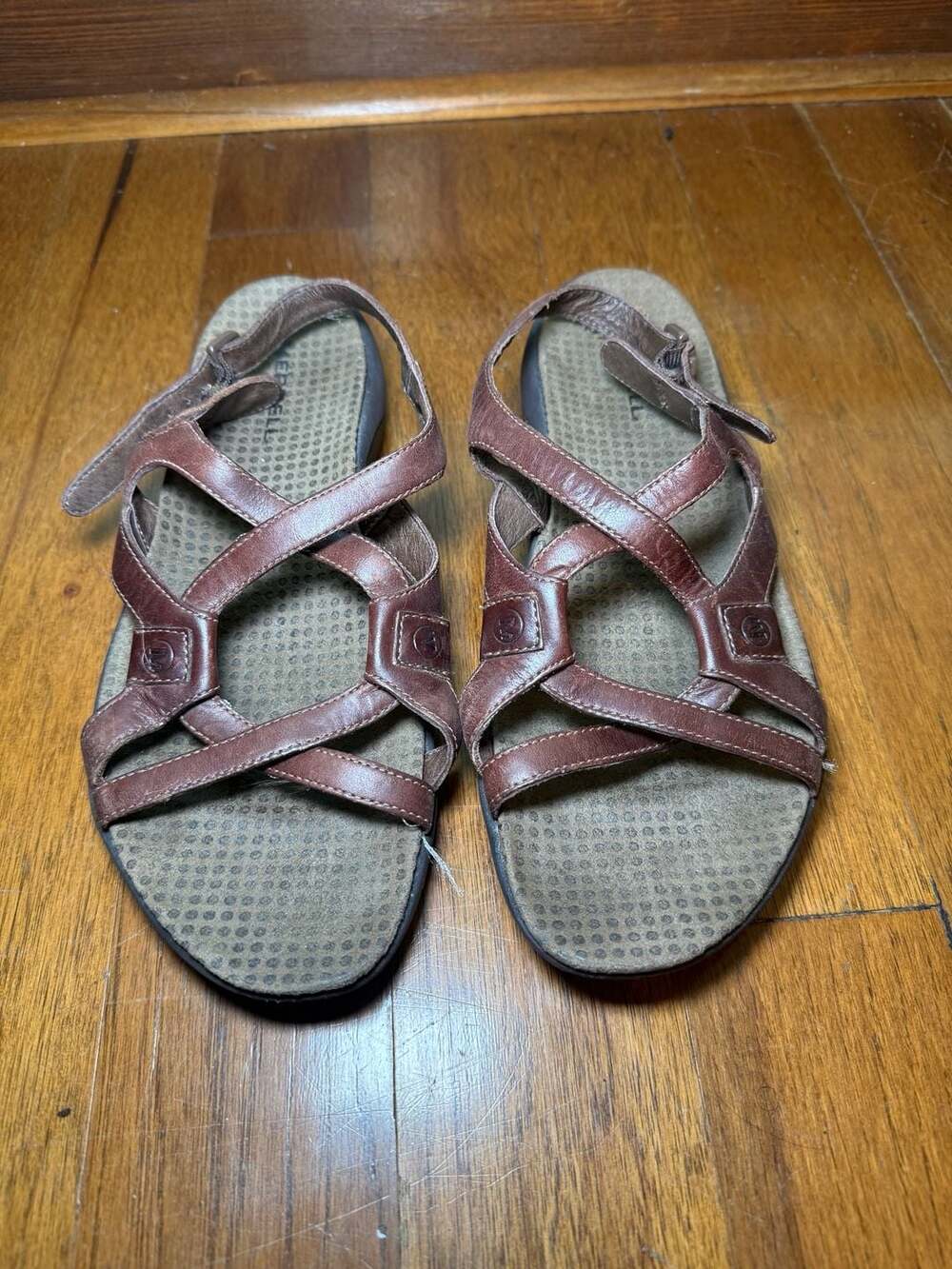 Merrell Agave Brown Leather Sandals Women's Size 8
